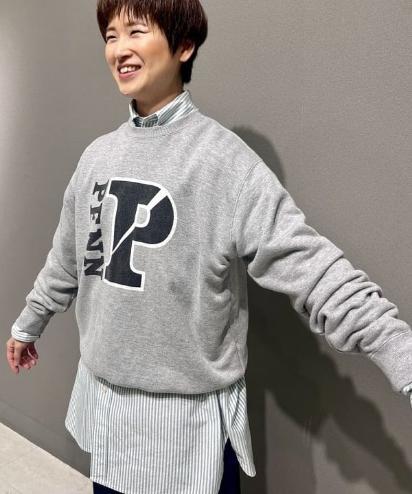 木村 梨香さんの「BEAMS WOMEN｜GOOD ROCK SPEED / 別注 カレッジ クルー スウェット」を使ったコーディネート