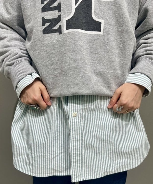 木村 梨香さんの「BEAMS WOMEN｜GOOD ROCK SPEED / 別注 カレッジ クルー スウェット」を使ったコーディネート