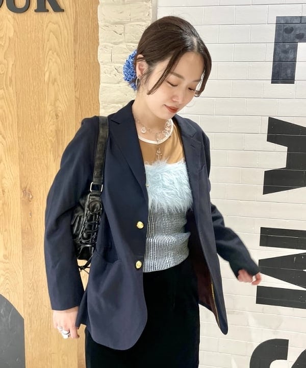カタヤマ アヤさんの「BEAMS WOMEN｜BEAMS BOY / ポリエステル ウール 3ボタン ブレザー」を使ったコーディネート