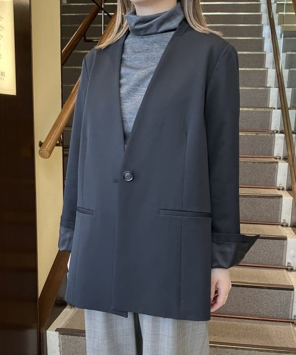 蒲原 捺美さんの「BEAMS WOMEN｜SLOANE / ウール 天竺 タートルネック ニットTシャツ」を使ったコーディネート