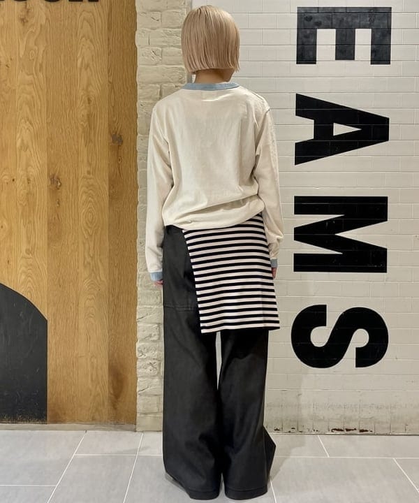 amaさんの「BEAMS WOMEN｜Jackman / 別注 別注 ロゴ リブ ロングスリーブ Tシャツ 24AW」を使ったコーディネート