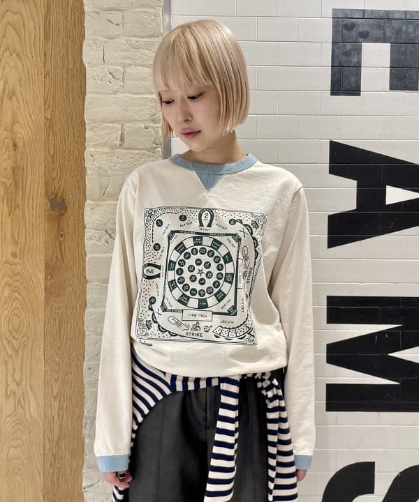 amaさんの「BEAMS WOMEN｜Jackman / 別注 別注 ロゴ リブ ロングスリーブ Tシャツ 24AW」を使ったコーディネート