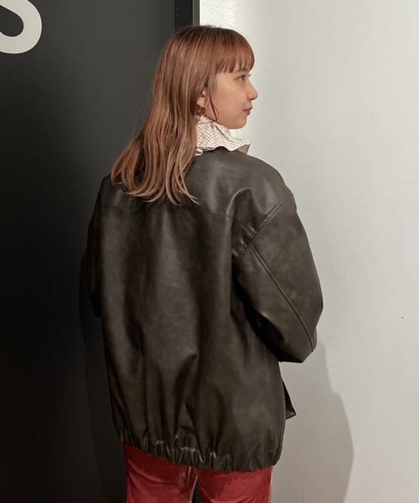 Ito_ririkaさんの「BEAMS WOMEN｜フェイクレザー フライト ジャケット」を使ったコーディネート