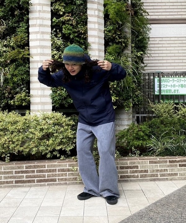 りくっしーさんの「BEAMS WOMEN｜BEAMS / グラデーション ワッチキャップ」を使ったコーディネート