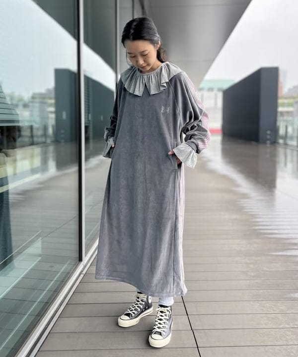 Needles BEAMS BOY Track Dress レディース 別注 BEAMS BOY 別注 NEEDLES Track Dress Velvet