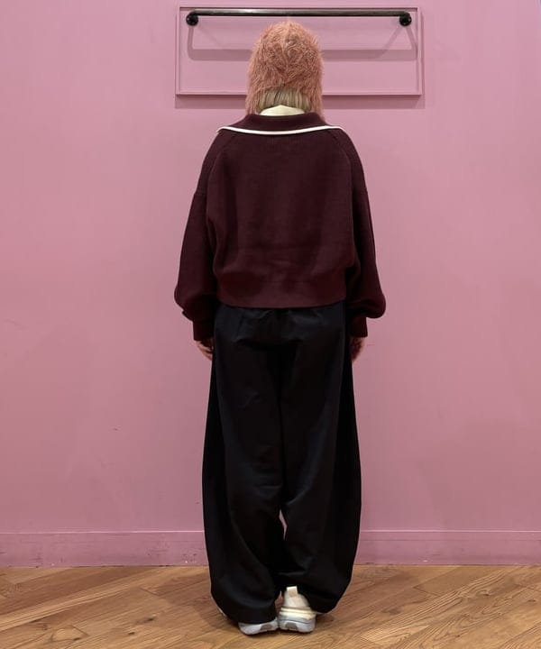 ここあさんの「BEAMS WOMEN｜リブ ニット ポロ」を使ったコーディネート
