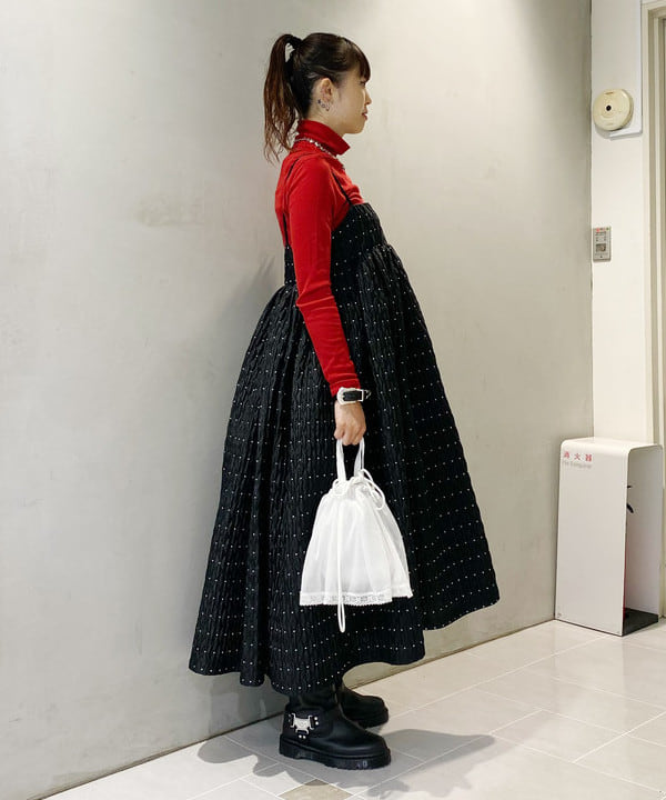 りかちょび/岸本梨佳さんの「BEAMS WOMEN｜NAPRON / 別注 レース ミニ ペイシェント バッグ」を使ったコーディネート