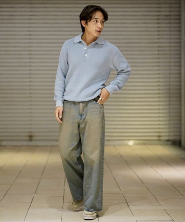 Kellyさんの「BEAMS WOMEN｜12ゲージ リブニット ポロシャツ」を使ったコーディネート