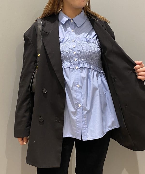 福田 まみさんの「BEAMS WOMEN｜カット コーデュロイ バイカー ショーツ」を使ったコーディネート