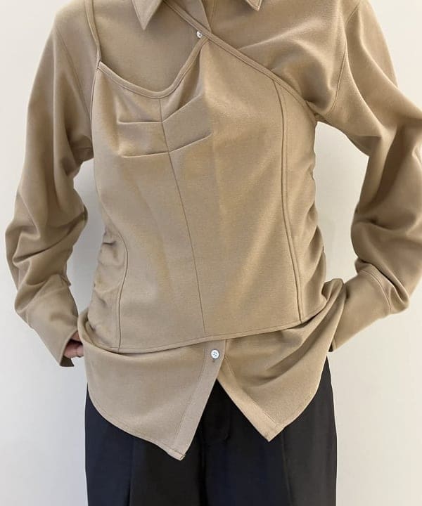 Hazukiさんの「BEAMS WOMEN｜RBS / キャミ レイヤード シャツ」を使ったコーディネート