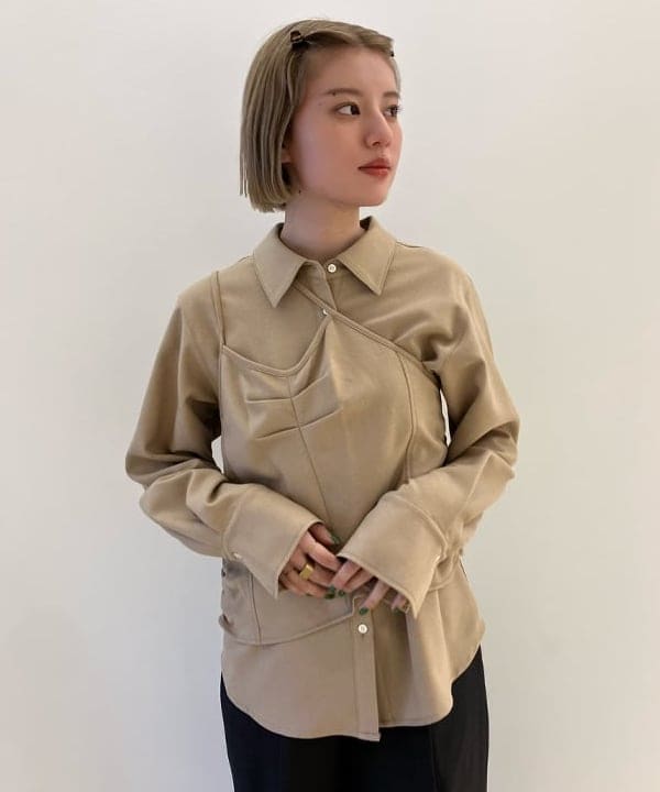 Hazukiさんの「BEAMS WOMEN｜RBS / キャミ レイヤード シャツ」を使ったコーディネート