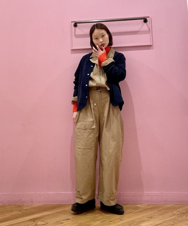 水野 萌香さんの「BEAMS WOMEN｜DANTON / FLEECE COLLARLESS JACKET」を使ったコーディネート