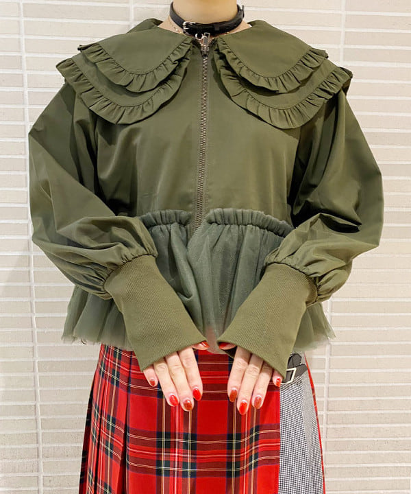 りかちょび/岸本梨佳さんの「BEAMS WOMEN｜チェック 切り替え キルト スカート」を使ったコーディネート