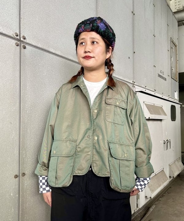 Kyooka Sayakaさんの「BEAMS WOMEN｜シャンブレー ギャバ ショート フィッシング ジャケット」を使ったコーディネート