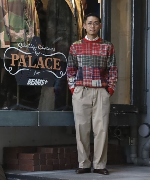PALACE ビームスプラス別注 ニット パッチワーク PALACE ビームスプラス別注 ニット パッチワーク