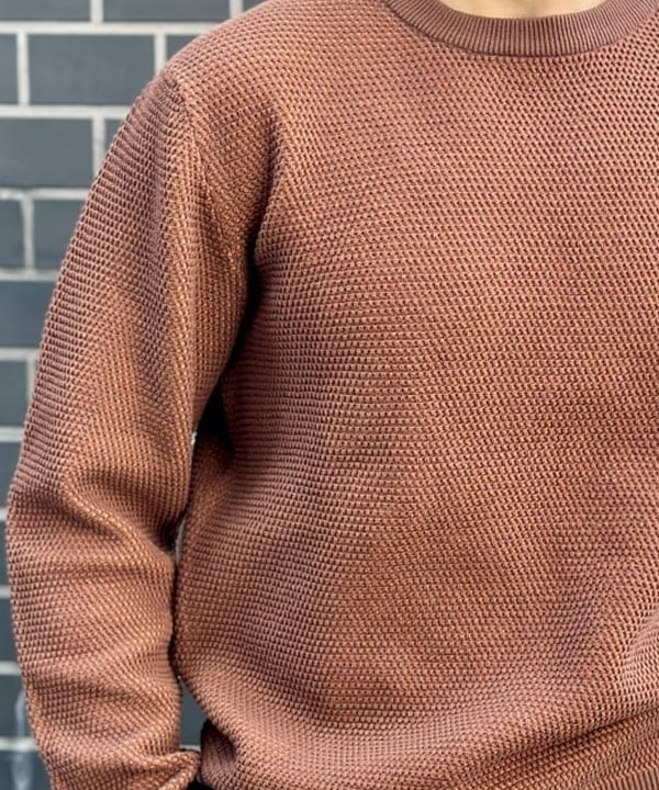 Kellyさんの「BEAMS WOMEN｜12ゲージ ワッフル クルーネック ニット」を使ったコーディネート