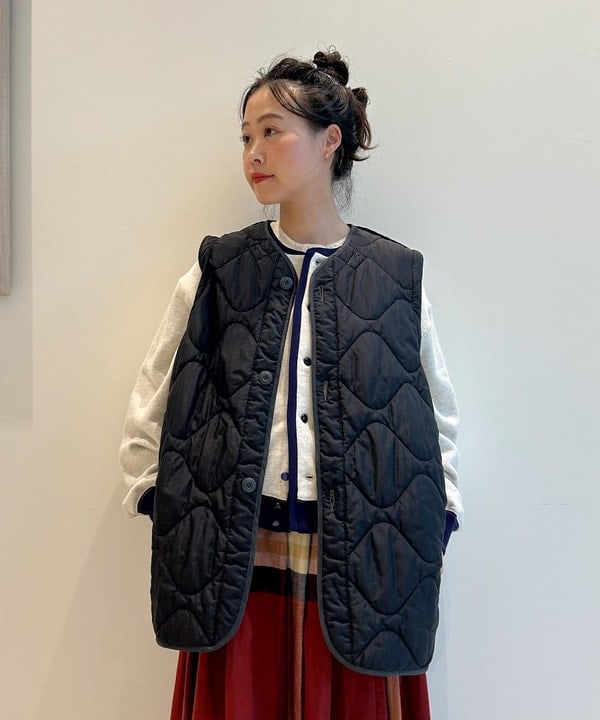 清水 彩乃さんの「BEAMS WOMEN｜リップストップ デタッチ スリーブ ライナー」を使ったコーディネート