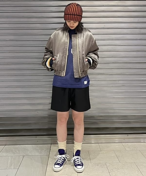前田 優衣さんの「BEAMS WOMEN｜フェイクレザー ショートパンツ」を使ったコーディネート