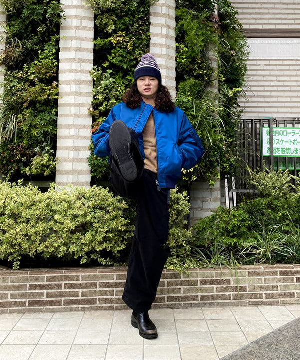 りくっしーさんの「BEAMS WOMEN｜アーガイル ポンポン ワッチ キャップ」を使ったコーディネート