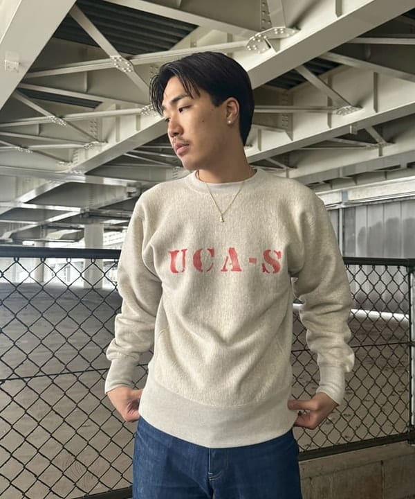 川崎 駿希さんの「BEAMS WOMEN｜Champion / ロゴ リバースウィーブ(R) クルーネック スウェットシャツ」を使ったコーディネート