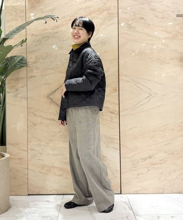 ゆうかさんの「BEAMS WOMEN｜Barbour / SPEY キルト ジャケット」を使ったコーディネート