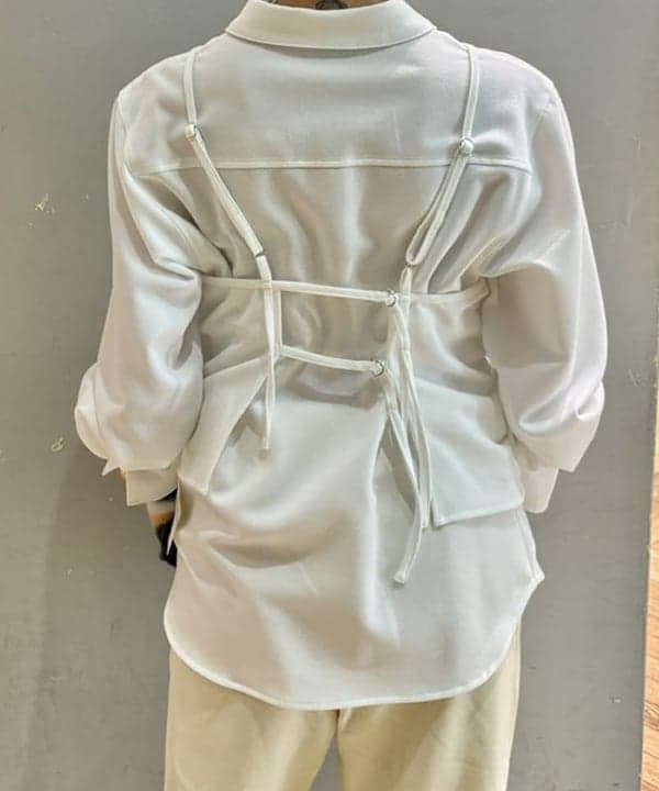 シミズ ネネさんの「BEAMS WOMEN｜RBS / キャミ レイヤード シャツ」を使ったコーディネート