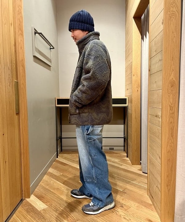 新里 京介さんの「BEAMS WOMEN｜2トーン リブ ワッチ キャップ」を使ったコーディネート