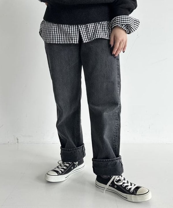 ナガオカ サキさんの「BEAMS WOMEN｜ビッグ ロゴ クルー ニット」を使ったコーディネート