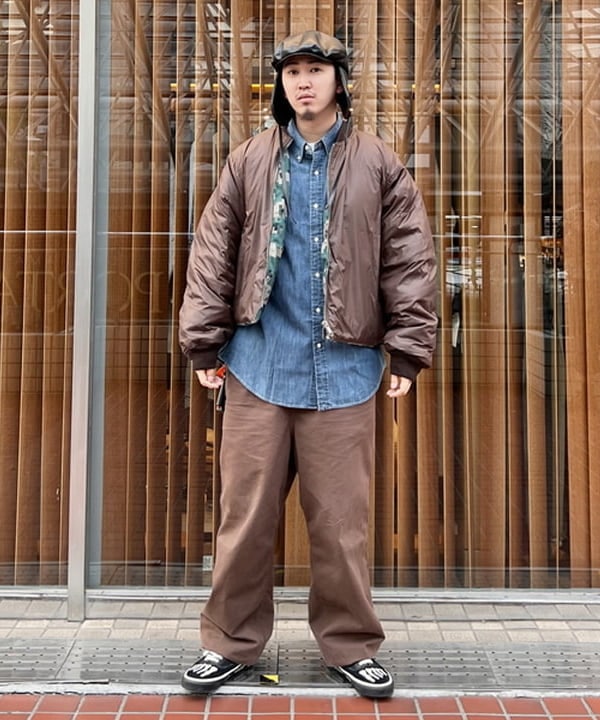 石郷岡 稜さんの「イヤーフラップ キャスケット」を使ったコーディネート