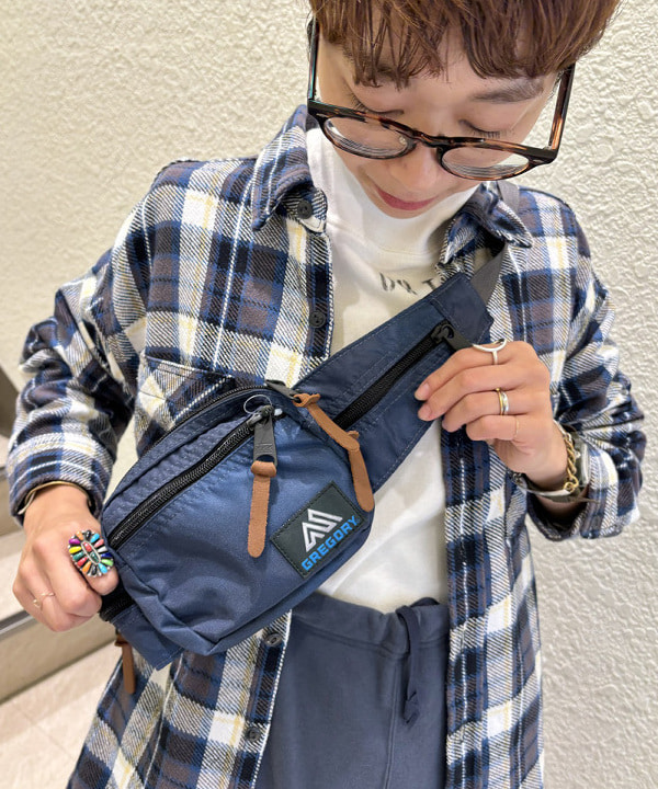 矢野(青木)優香さんの「ボーイ ワークチェック ロングスリーブシャツ」を使ったコーディネート