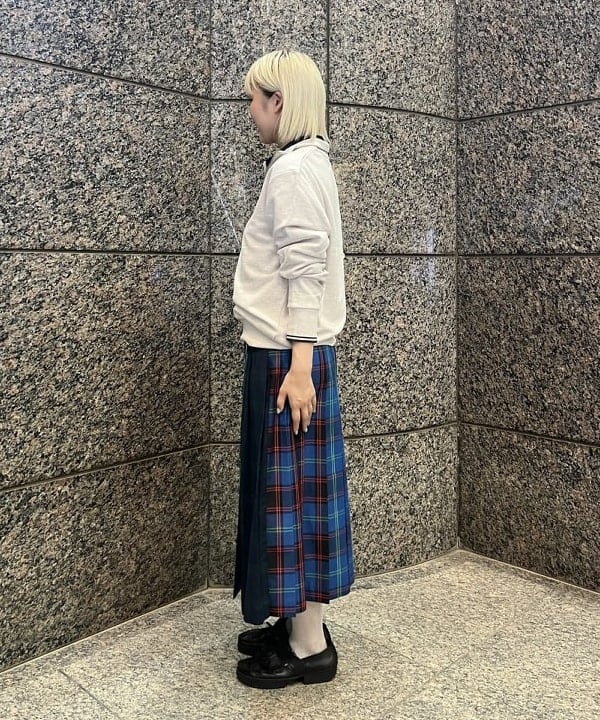 あさひさんの「BEAMS WOMEN｜チェック 切り替え キルト スカート」を使ったコーディネート