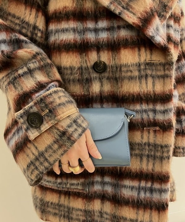 Hazukiさんの「BEAMS WOMEN｜チェック ダブル ハーフ コート」を使ったコーディネート