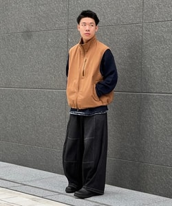 BEAMS（ビームス）バック カスリ クルーネックスウェット