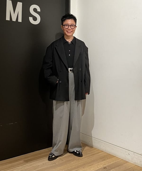 土田 達也さんの「BEAMS WOMEN｜リブ ニット ポロ」を使ったコーディネート