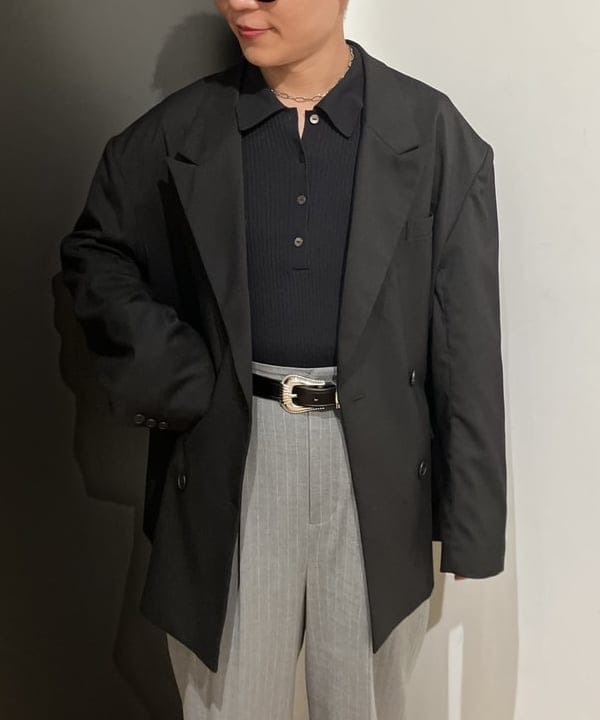 土田 達也さんの「BEAMS WOMEN｜リブ ニット ポロ」を使ったコーディネート