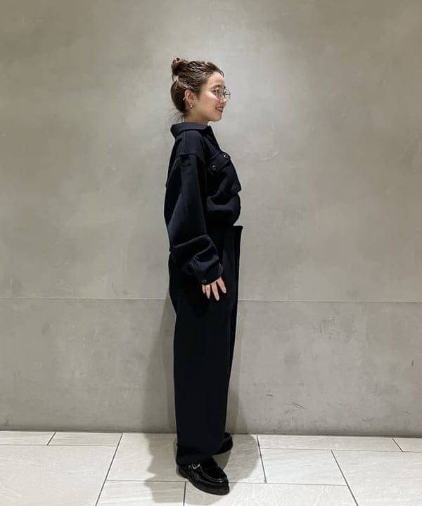 モモさんの「BEAMS WOMEN｜ウール カルゼ ミリタリー シャツ ジャケット」を使ったコーディネート