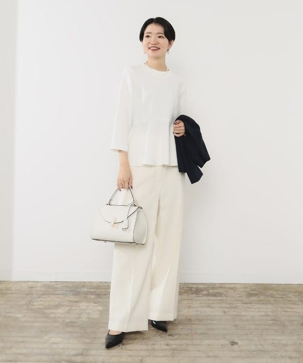 SANOさんの「BEAMS WOMEN｜トリアセ ペプラムジャケット＊」を使ったコーディネート