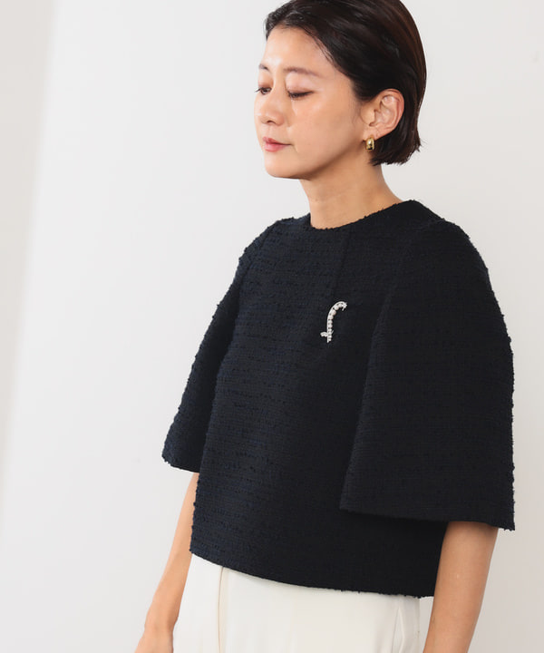 桑原 ふみさんの「BEAMS WOMEN｜ツィード フレアスリーブ プルオーバー＊」を使ったコーディネート