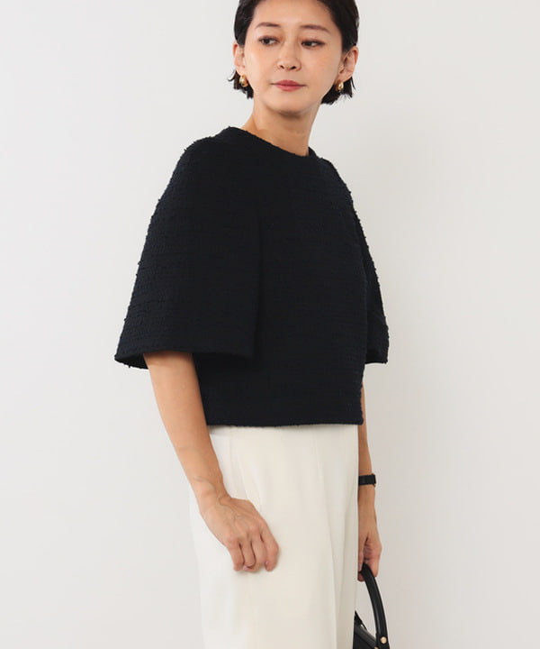 桑原 ふみさんの「BEAMS WOMEN｜ツィード フレアスリーブ プルオーバー＊」を使ったコーディネート