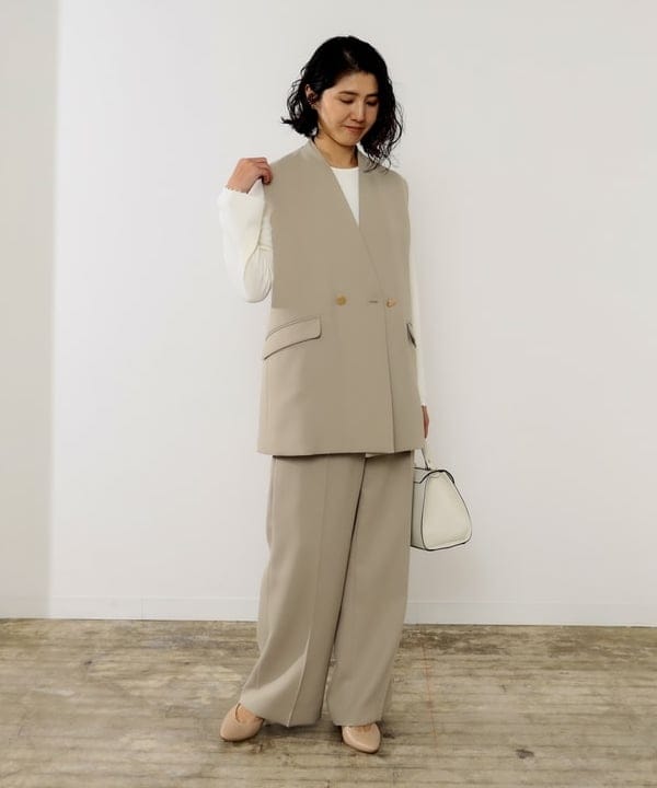 松元 晴佳さんの「BEAMS WOMEN｜アセテート ナイロン パール プルオーバー」を使ったコーディネート