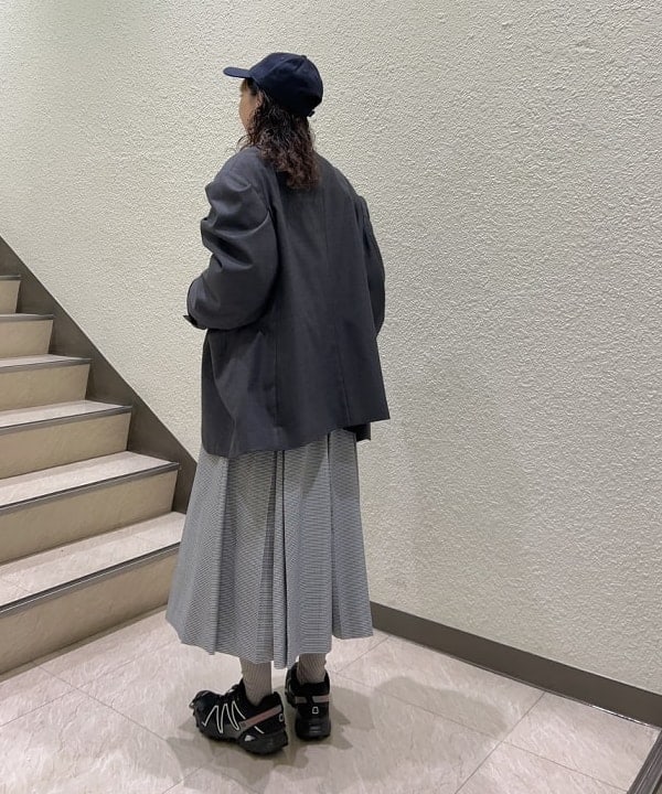 AKIさんの「ビッグ チェック ハイネック ニット」を使ったコーディネート