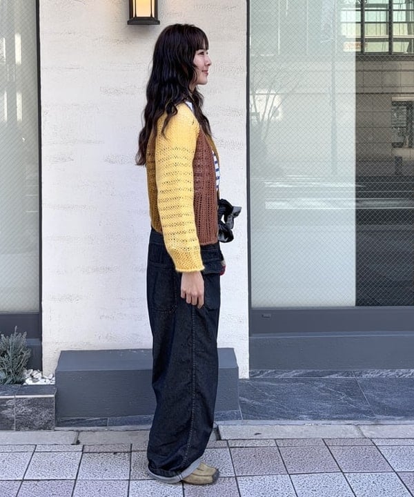 み　う　ちさんの「BEAMS WOMEN｜ナバルボーダー ビッグ ボートネック カットソー」を使ったコーディネート