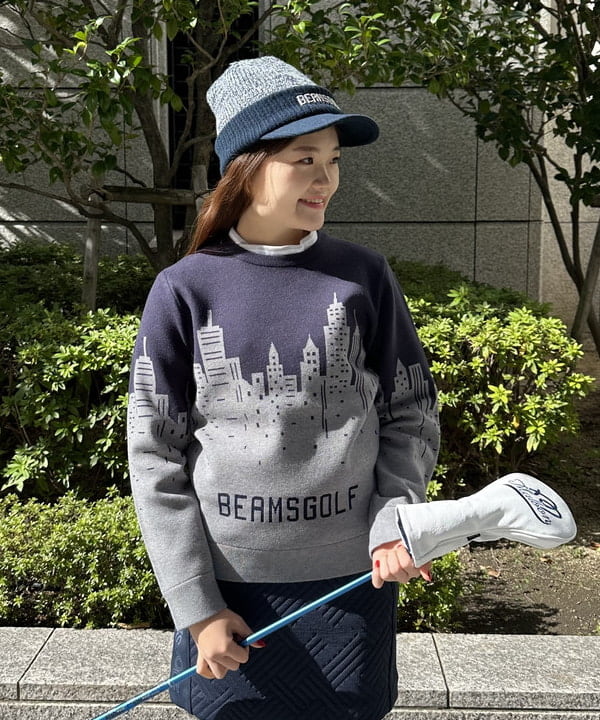 新品未使用【ビームスゴルフBEAMS GOLF】ニットワンピース グレー　M ビームス ゴルフ 神戸（997253） スタイリング・コーディネイト｜BEAMS