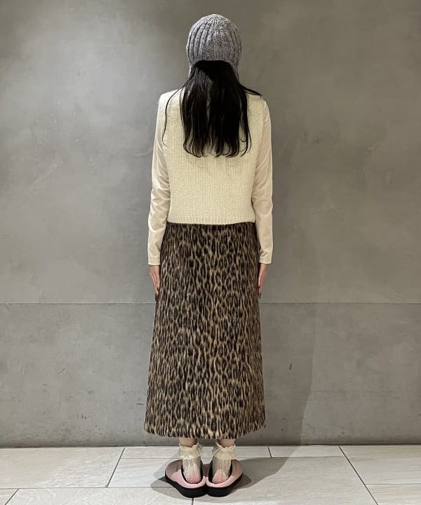 nodokaさんの「BEAMS WOMEN｜TICCA / レオパード シャギースカート」を使ったコーディネート