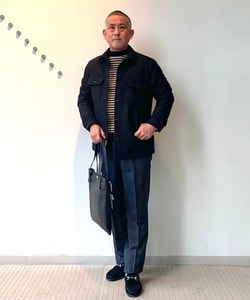 BEAMS F（ビームスF）ウール フラノ 1プリーツ スラックス