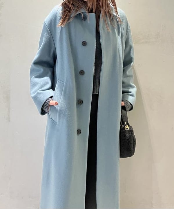 CHIHIROさんの「BEAMS WOMEN｜ソフトメルトン ステンカラー コート」を使ったコーディネート