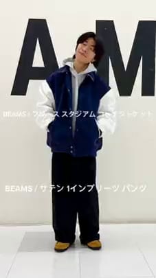 BEAMS（ビームス）BEAMS / フリース スタジアム コーチジャケット