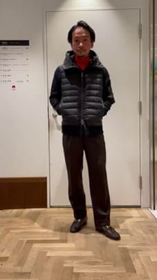 BEAMS F（ビームスF）MONCLER / MAGLIONE ニット×ナイロン ダウン