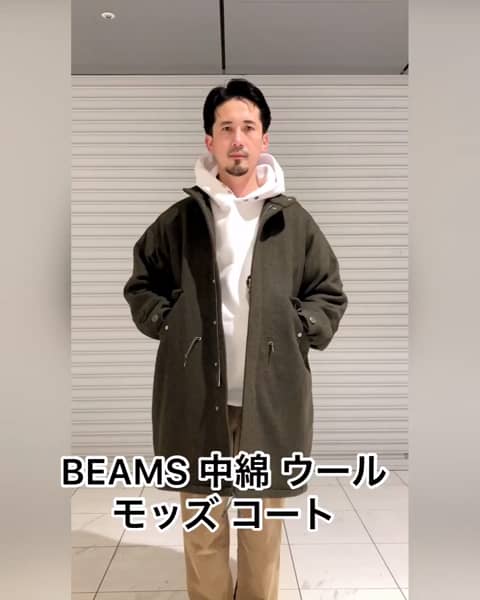 超美品✨BEAMS×KOMATSU✨高品質素材✨人気モッズコート 中綿入り 超美品✨BEAMS×KOMATSU✨高品質素材✨人気モッズコート 中綿