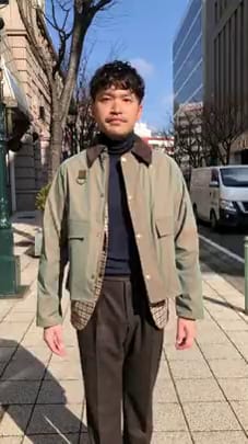 Barbour × BEAMS F 別注 SPEY シャンブレーショートブルゾン